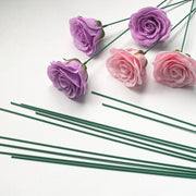 50 Pezzi di Steli di Fiori Simulati - Materiale per Fiori Artificiali per Bouquets - Accessori per Bouquets Decorativi