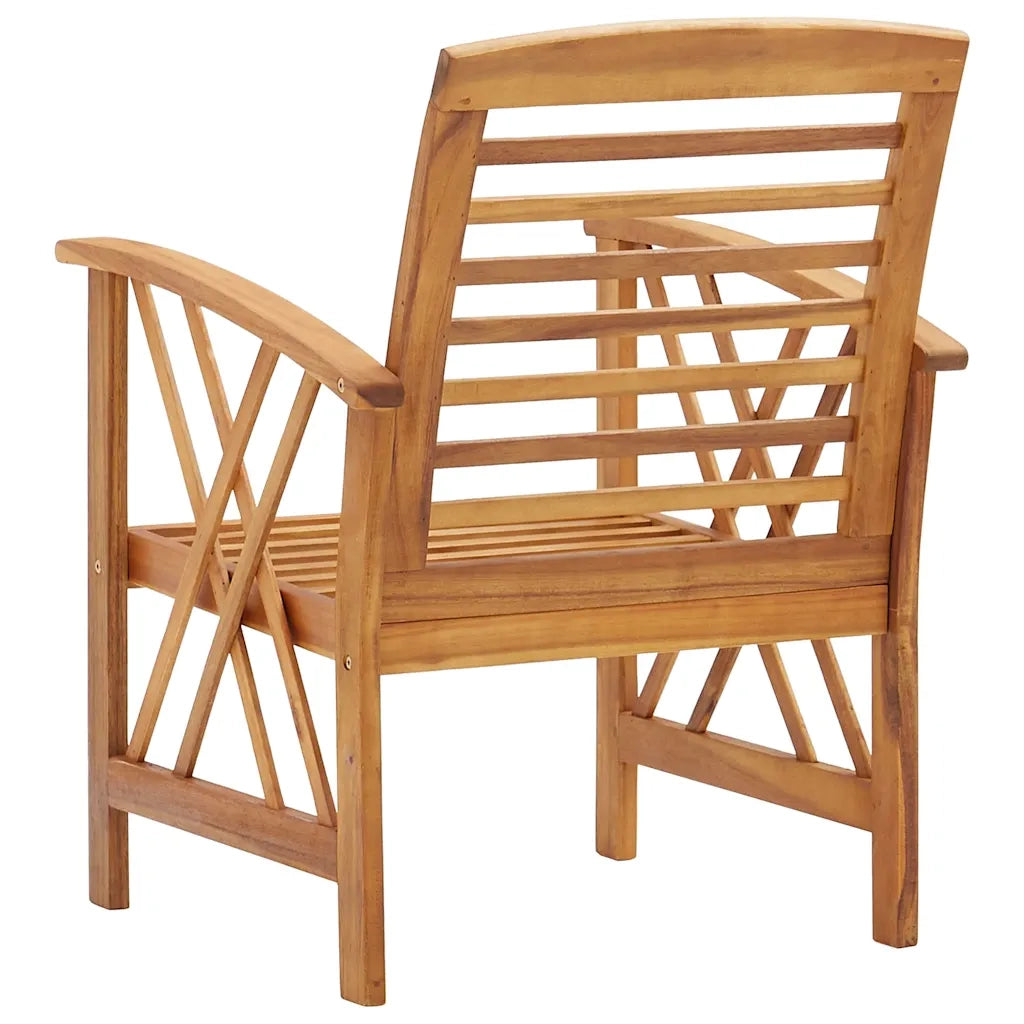 Sedia da patio-Sedie da Giardino 2 pz in Legno Massello d'Acacia 144252