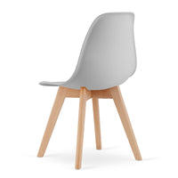 Valora KITO SEDIA Sala da pranzo ergonomica in legno grigio x4
