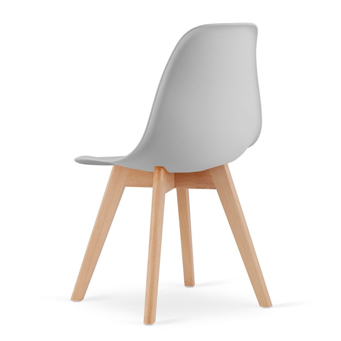 Valora KITO SEDIA Sala da pranzo ergonomica in legno grigio x4