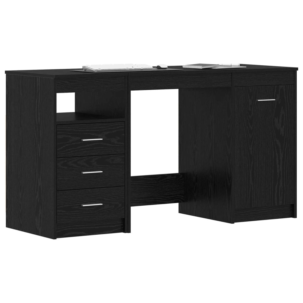 Scrivania Rovere Nero Legno ingegnerizzato 140 x 50 x 76 cm 3332543