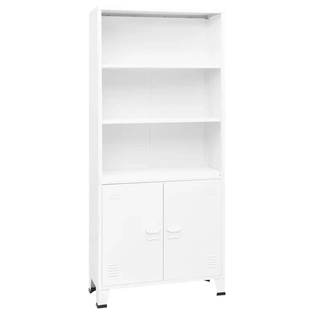 Libreria Industriale Bianca 80x32x180 cm in Acciaio