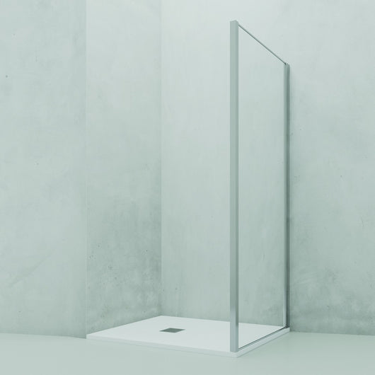 Parete fissa 77-79 cm vetro trasparente 6 mm, h. 1,95 da abbinare ad una porta - new plus