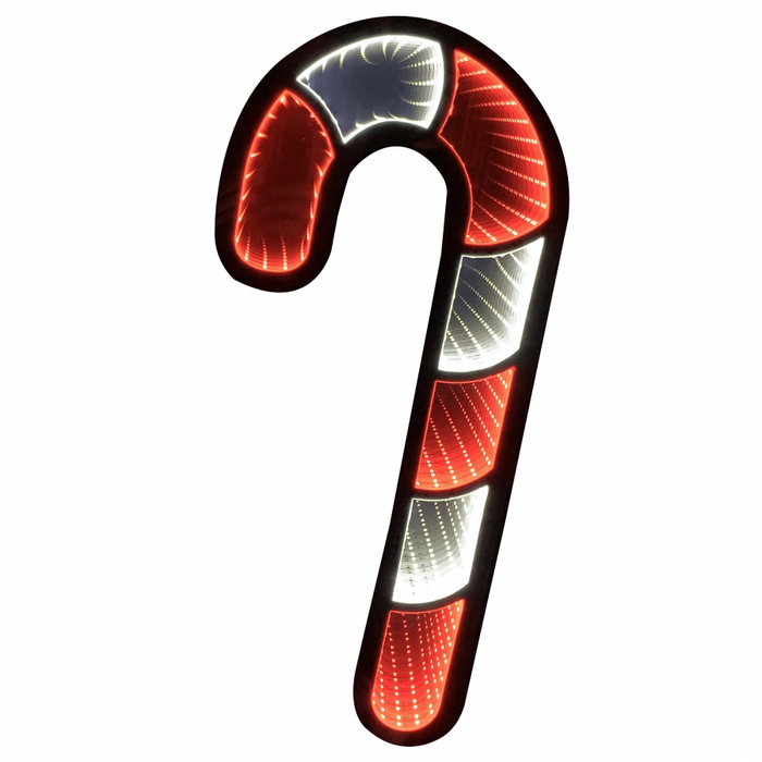 Bastoncino candy bianco-rosso 60cm infinity light con luce led