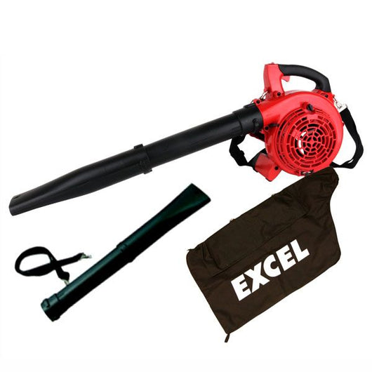 Soffiatore a scoppio 25cc gp26a green power sacco 35lt e tubo aspirazione