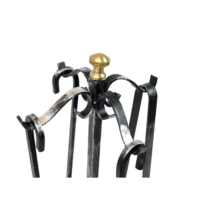 Trespolo eco paletta - scopetta - molla - tirabraci h 60 cm pomolo ottone