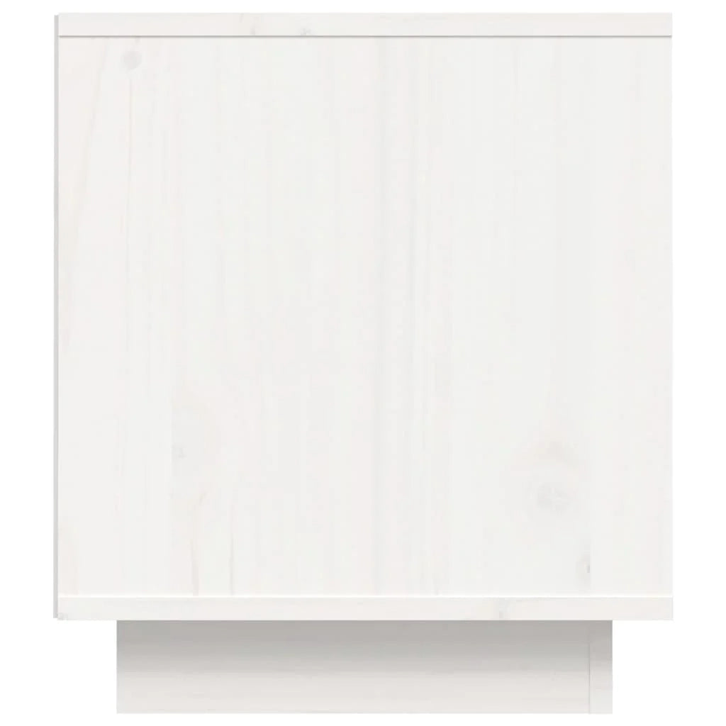 Mobile TV multimediale scaffale TV mobile TV sala da pranzo soggiorno camera da letto 80 x 35 x 40,5 cm legno di pino massiccio bianco 02_0026274