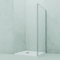 Parete fissa 87-89 cm vetro trasparente 6 mm, h. 1,95 da abbinare ad una porta - new plus