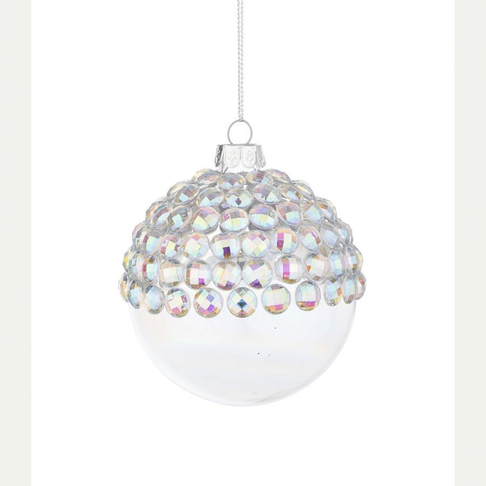 Sfera vetro jewel iridescente d80
