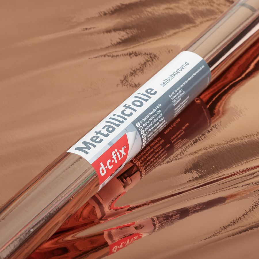 Plastica adesiva d-c-fix 45x150 cm met oro rosa lucido