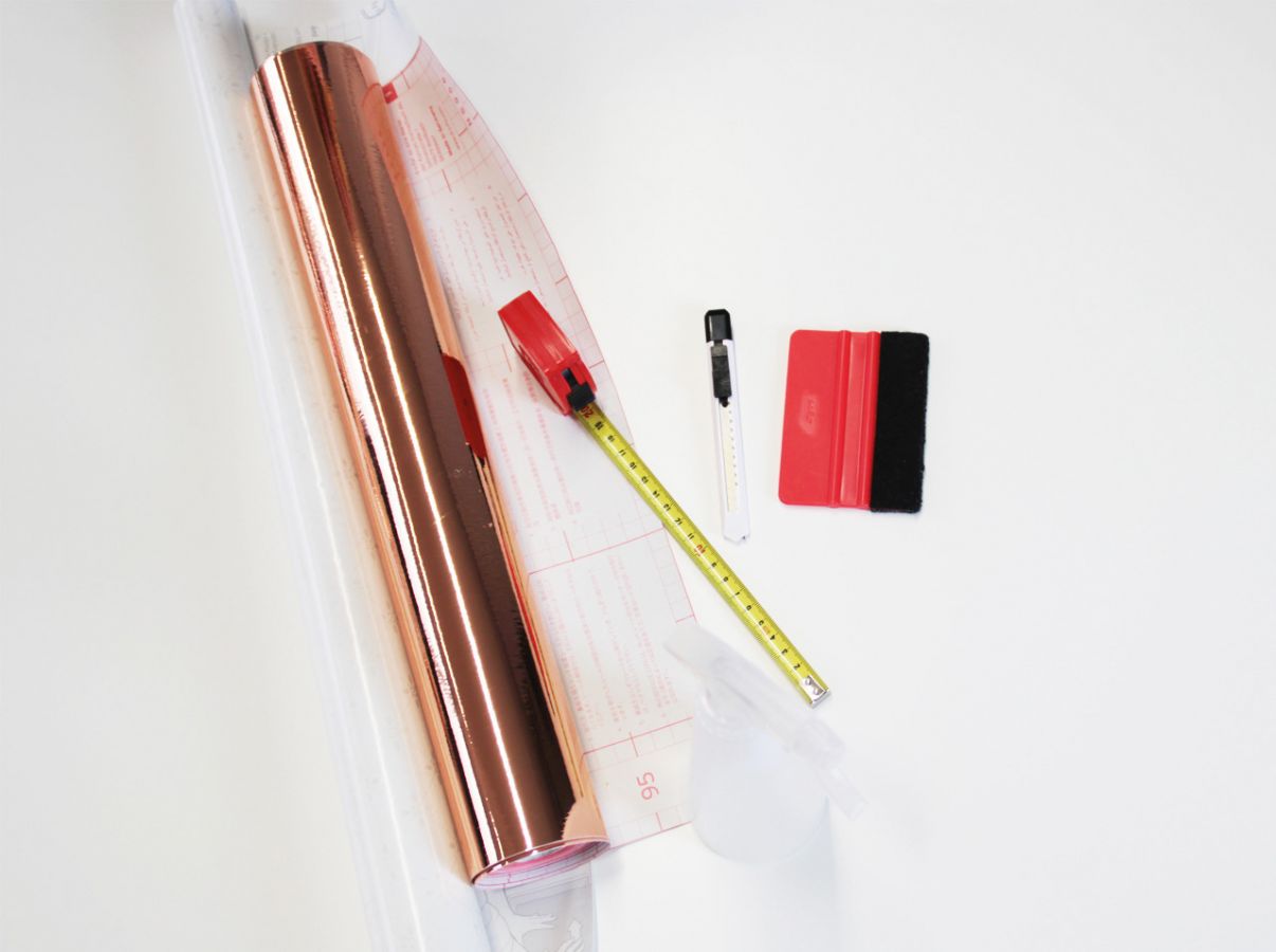 Plastica adesiva d-c-fix 45x150 cm met oro rosa lucido