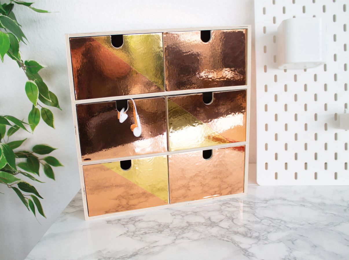 Plastica adesiva d-c-fix 45x150 cm met oro rosa lucido