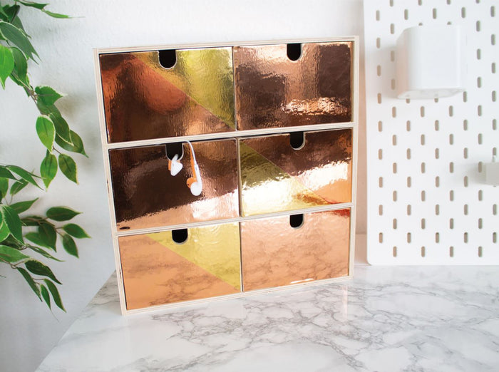 Plastica adesiva d-c-fix 45x150 cm met oro rosa lucido