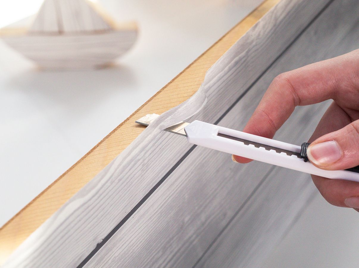 Plastica adesiva d-c-fix cm 45x200 bianco effetto legno