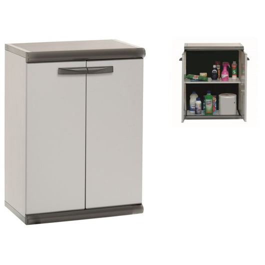 MOBILETTO DA ESTERNO BASIC RECYCLED H.90 2 ANTE TUTTO PIANI GRIGIO