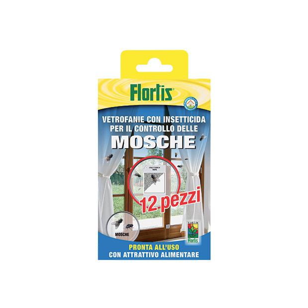 Vetrofanie con insetticida contro le  mosche 12 pz