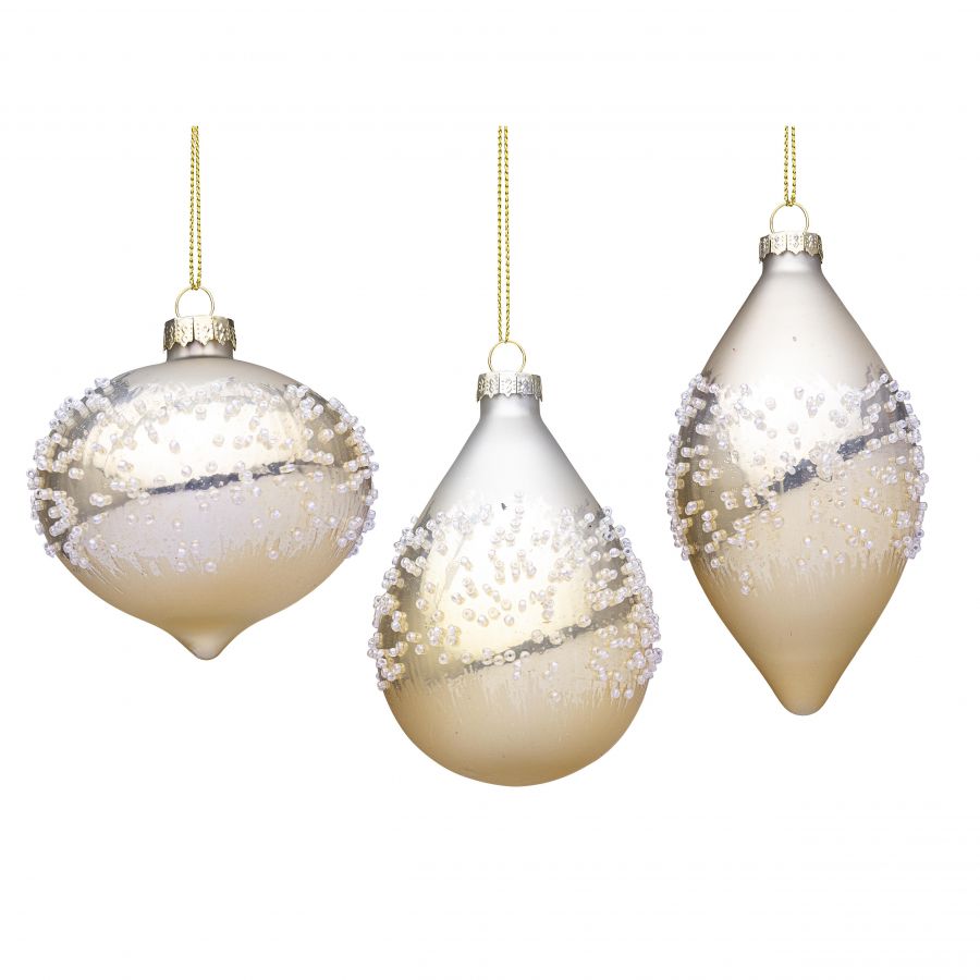 Pendaglio vetro adorn champ-bianco prezzo cad uno indicare la preferenza