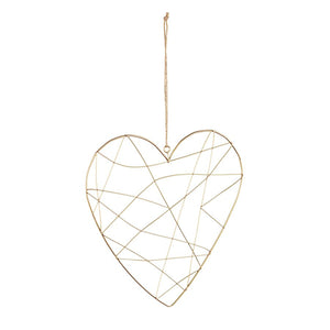 Pendaglio linee cuore oro