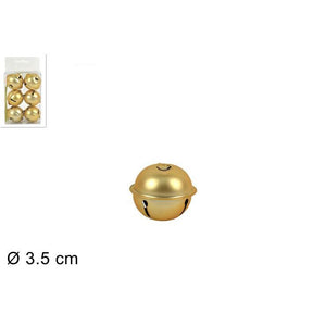 Campanellini 3,5 cm 6 pz. oro in box