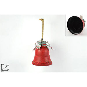 Campana metallo 28cm rosso
