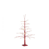 Albero con luci glad rosso h 120 114 led classic ip20 da interno