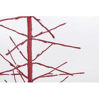 Albero con luci glad rosso h 120 114 led classic ip20 da interno