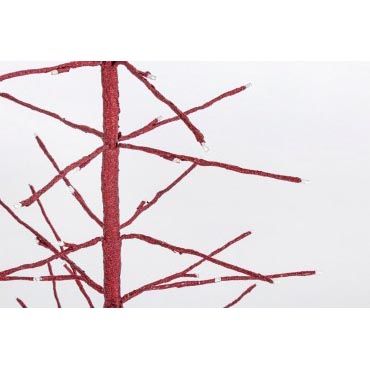 Albero con luci glad rosso h 120 114 led classic ip20 da interno