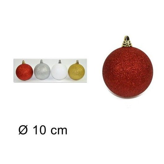 Palla 10 cm glitterata prezzo cad uno colori assortiti specificare colore