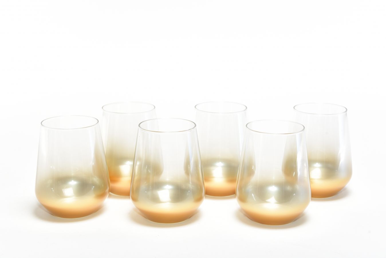 Set 6 bicchieri vetro aurum ml 425