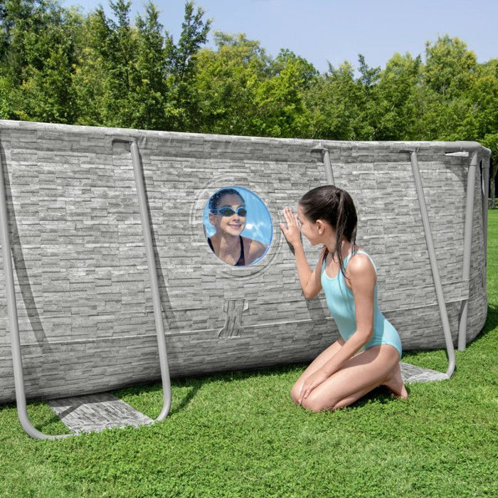 Piscina power steel swim vista ovale oblo' 488x305x107