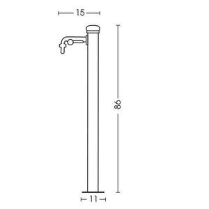 Fontana 1 rubinetto ciclamino  11x15x86 cm