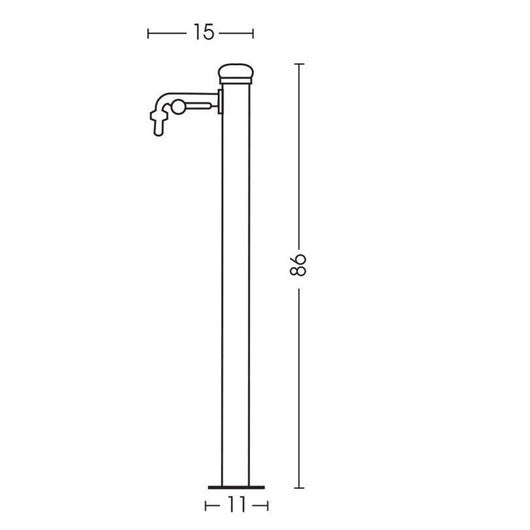 Fontana 1 rubinetto ciclamino  11x15x86 cm