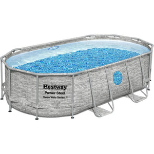 Piscina power steel swim vista ovale oblo' 427x250x100