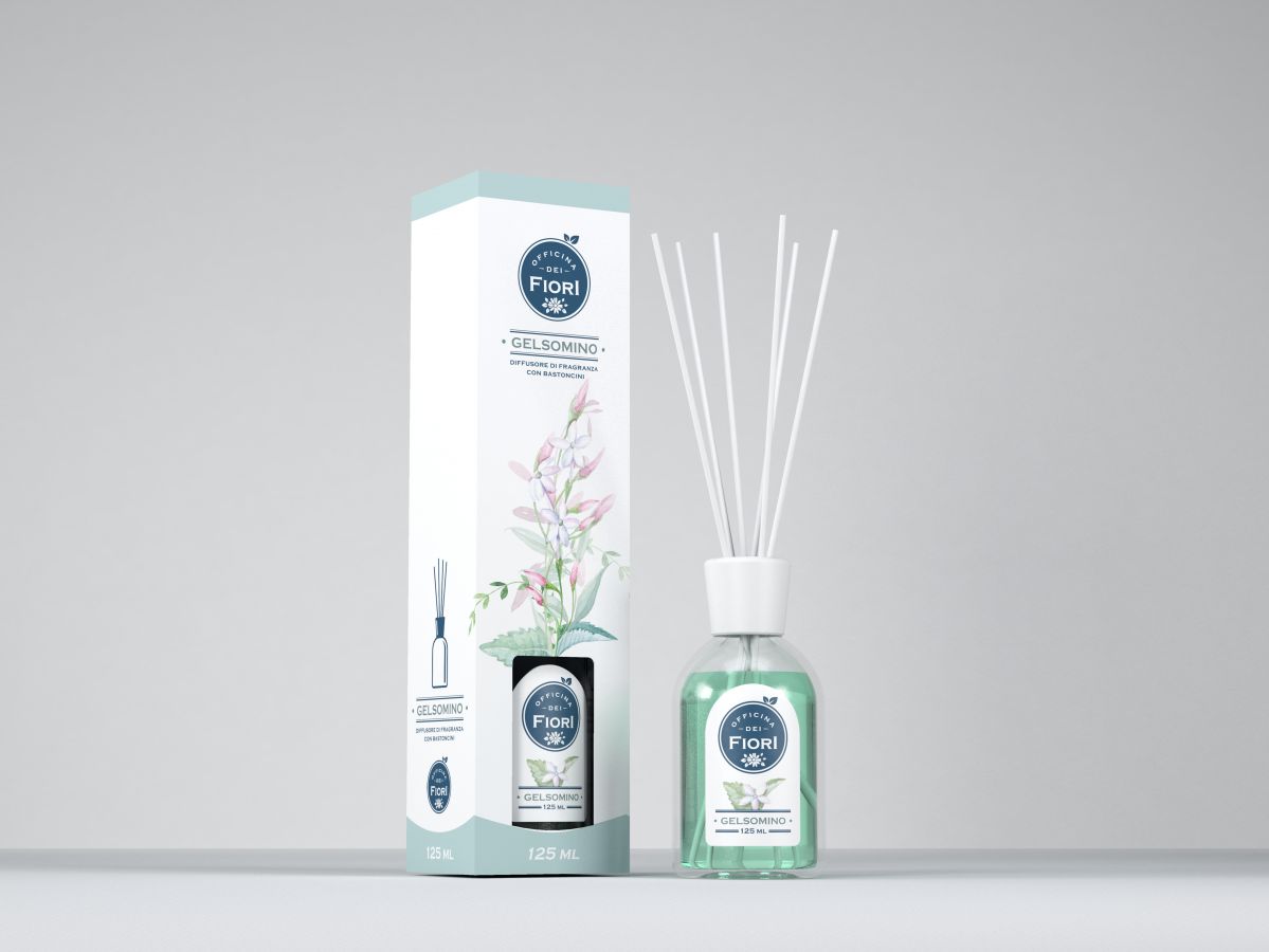 Diffusore 125 ml officina dei fiori gelsomino astuccio normale