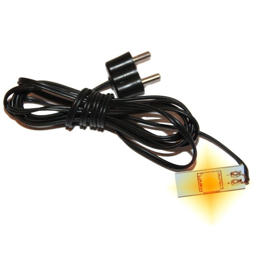 Led piatto singolo arancio per presepi o modellismo