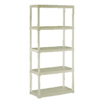 Scaffale in plasticaecru' 5 ripiani tempo 80x40x176h cm artplast