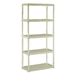 Scaffale in plasticaecru' 5 ripiani tempo 80x40x176h cm artplast