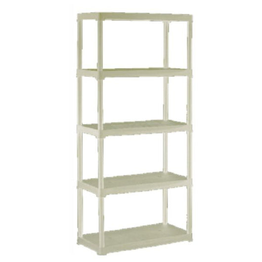 Scaffale in plasticaecru' 5 ripiani tempo 80x40x176h cm artplast