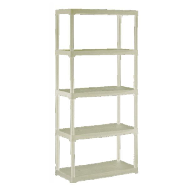 Scaffale in plasticaecru' 5 ripiani tempo 80x40x176h cm artplast