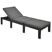 Lettino da esterno haiti antracite modulare con cuscino