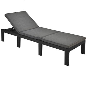 Lettino da esterno haiti antracite modulare con cuscino