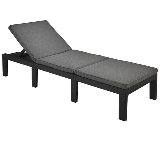 Lettino da esterno haiti antracite modulare con cuscino