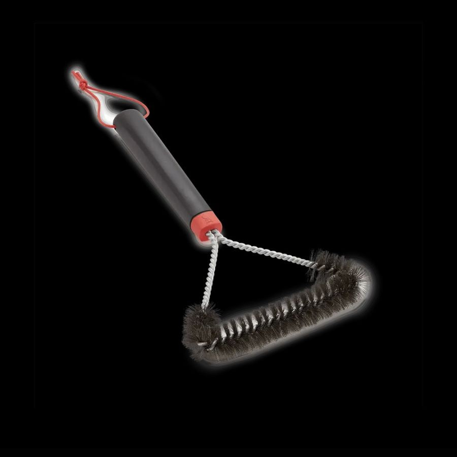 Spazzola a t 30 cm con setole in acciaio weber