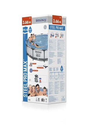 Piscina steel pro max cm 366x76 6473 ltc/pompa filtro cart