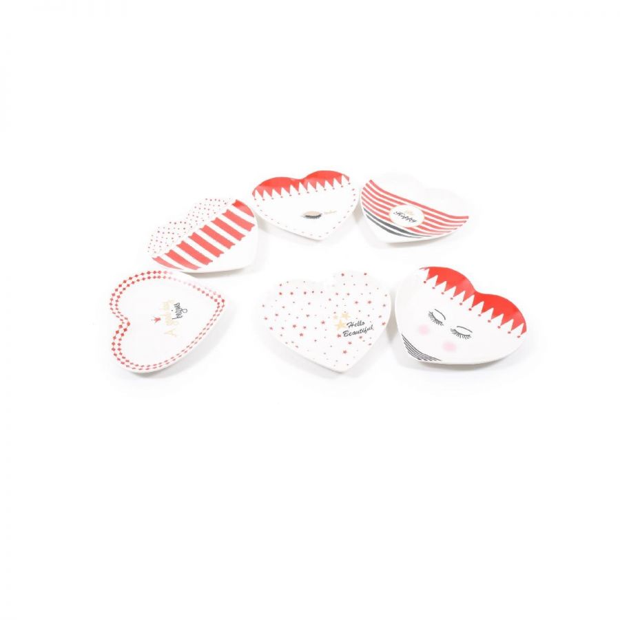 Piatto in porcellana con oro zecchino "circus" 18x19xh 2 cm prezzo caduno