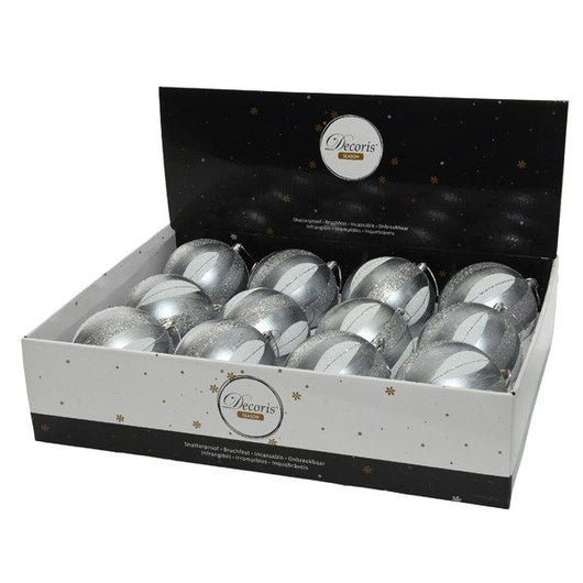 Pallina fronzolo foglia argento d 10 cm prezzo caduno