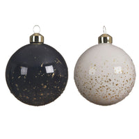 Pallina vetro punti luce fondo oro d 8 cm prezzo caduno scegliere il modello