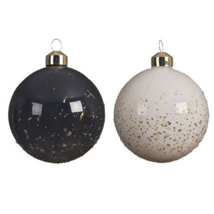 Pallina vetro punti luce fondo oro d 8 cm prezzo caduno scegliere il modello