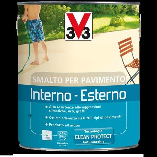 Smalto mattone  pavimento interno ed esterno all'acqua mattone 0,5 lt