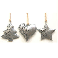 Addobbi metallo cm.13,prezzo cad uno, indicare il modello